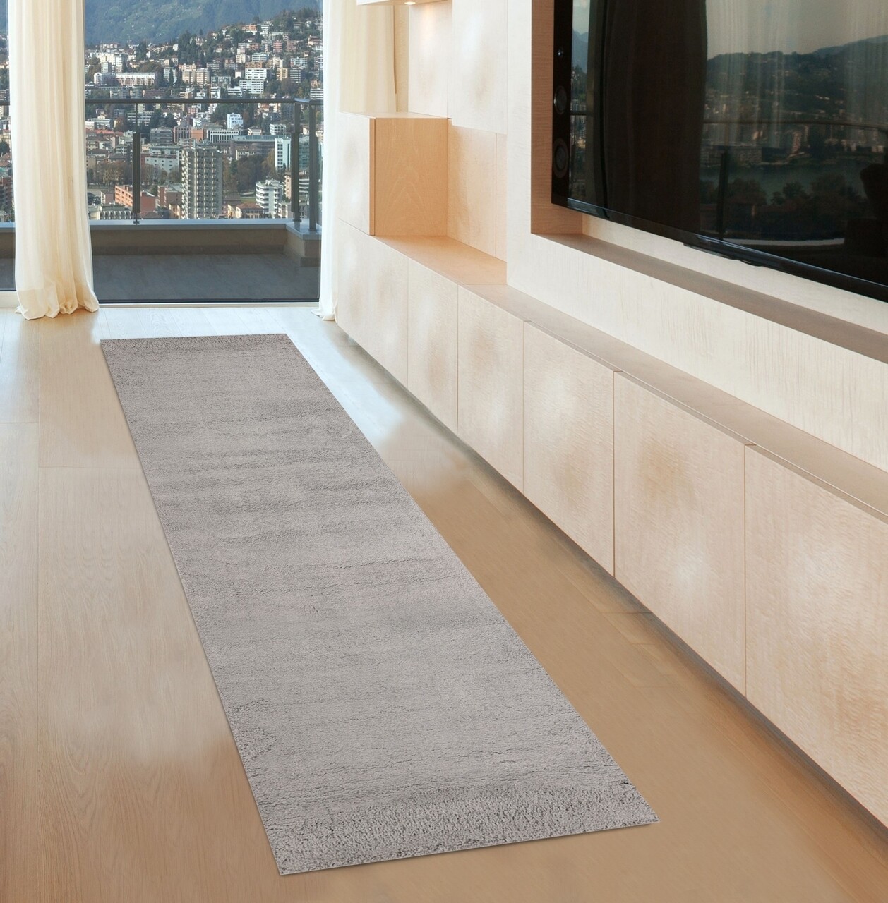 Covor Eko rezistent, 1006 - Grey, 100% poliester,  80 x 300 cm - imagine 6